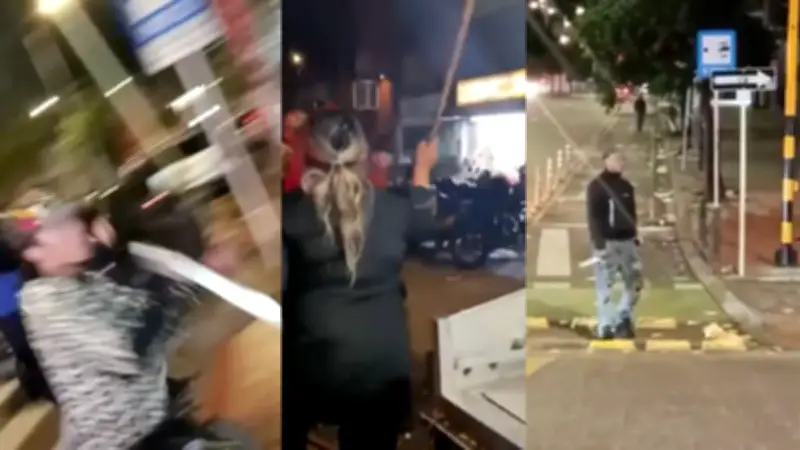 Ataque con cuchillos y machetes en Chapinero: vendedora heroica enfrenta a delincuentes