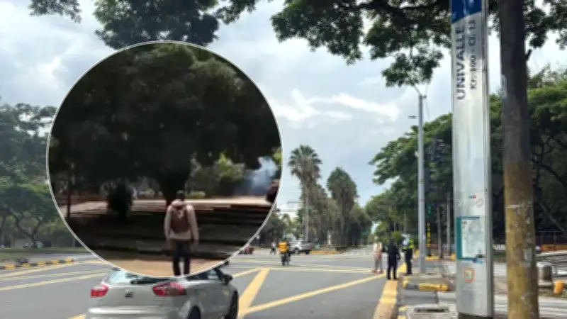 Cali: Cierran Avenida Pasoancho con Calle 100 cerca de Univalle por presencia de encapuchados