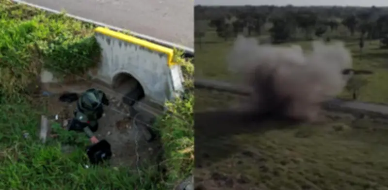 Ejército neutraliza artefacto explosivo del ELN en carretera de Arauca