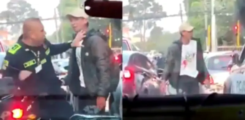 Hombre ataca a policía y destroza patrulla en Suba, Bogotá: capturado tras violento incidente