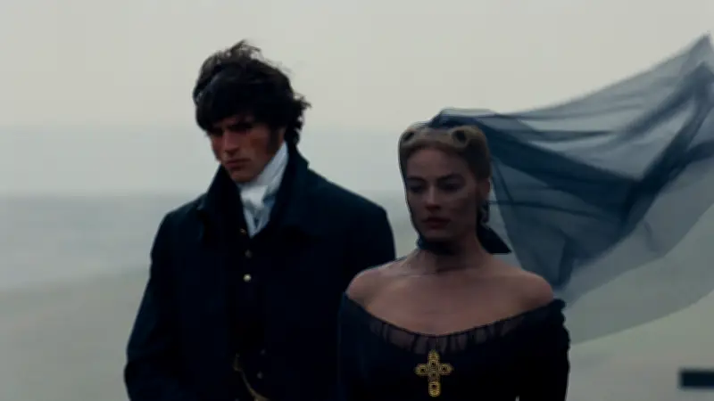 Jacob Elordi y Margot Robbie exploran la obsesión en 'Cumbres boscarrosas'
