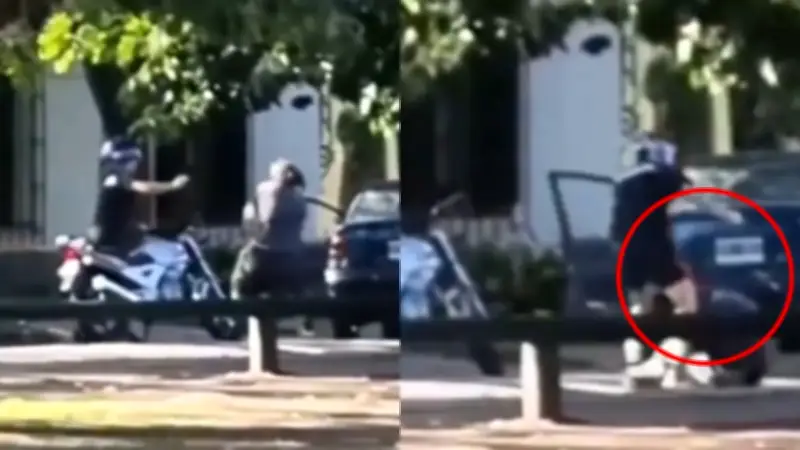 Motociclista asesina a conductor tras pelea por choque menor en vía pública