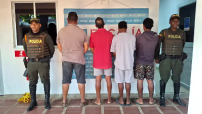 Policía captura a cuatro personas por tala ilegal en zona rural de San Juan del Cesar