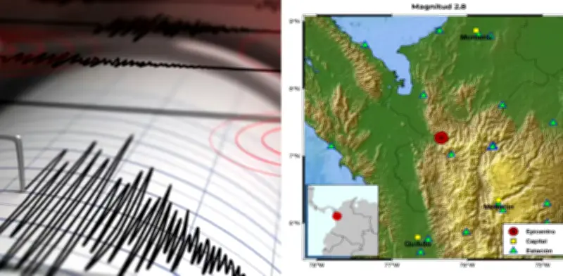 Sismo de magnitud 2.8 sacude Mutatá en la madrugada: Servicio Geológico Colombiano reporta