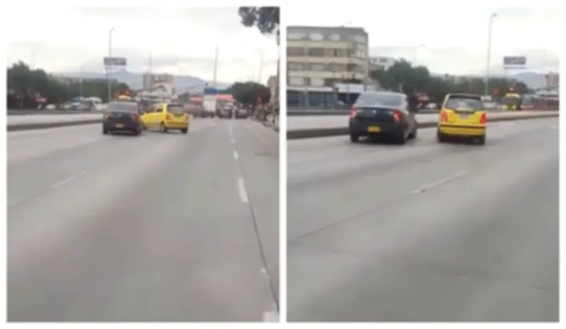 Taxista de Bogotá protagoniza grave episodio de intolerancia vial en la avenida NQS