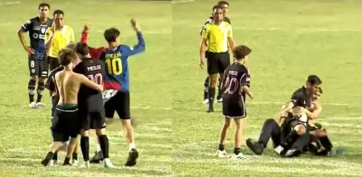 Amistoso caótico: hinchas derriban a Messi, pelea y equipos jugaron de negro en Puerto Rico