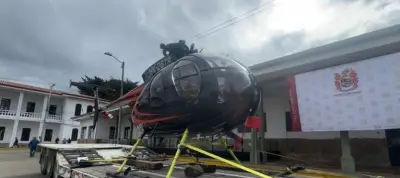 Autoridades incautan helicóptero con antecedentes judiciales en operativo en Cundinamarca