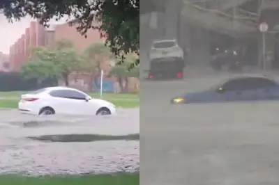 Bogotá enfrenta caos vial por intensa lluvia y granizada que inunda principales vías