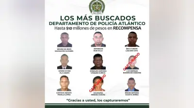 Capturan a dos presuntos integrantes de 'Yerba Mala' por narcotráfico en Atlántico