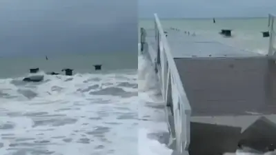 Chef desaparece en Cartagena tras ser arrastrado por fuerte oleaje en playa cerrada