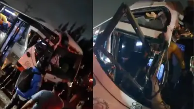 Colisión de busetas en vía Bogotá-La Vega deja múltiples heridos y un atrapado