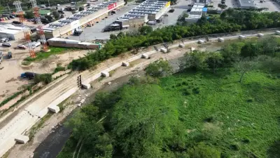 Construyen muro de contención para evitar inundaciones del Río de Oro en Centroabastos de Bucaramanga