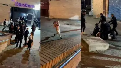 Cuatro colombianos detenidos en España por violento ataque con adoquín contra policías