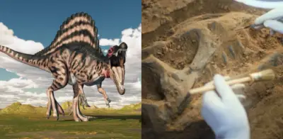 Descubren en el Sahara fósiles de dinosaurio de 13 metros con cresta de colores