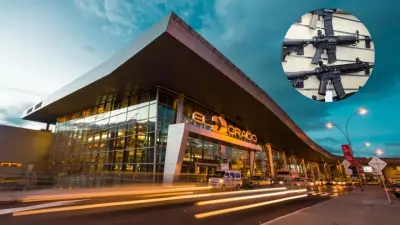 DIAN intercepta partes de fusil en Aeropuerto El Dorado ocultas en equipaje y paquete