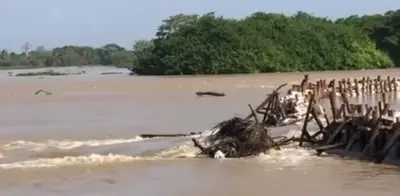 Dique artesanal en Lorica colapsa tras creciente del río Sinú: alerta en comunidades del Bajo Sinú
