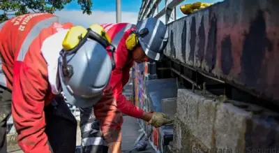 Distrito sella más de diez huecos bajo puente NQS para combatir la delincuencia en Bogotá