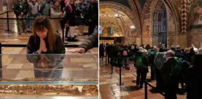 Exhiben por primera vez los restos de San Francisco de Asís en su ciudad natal italiana