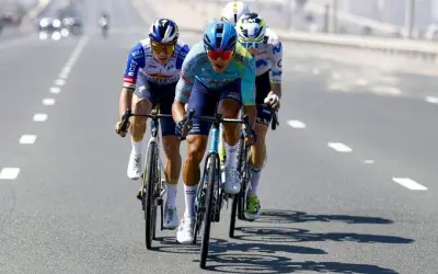 Harold Tejada se queda a las puertas del podio en el UAE Tour 2026