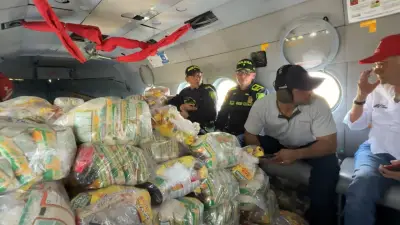 Helicópteros llevan ayuda humanitaria a Pueblo Bujo y Tierradentro en Córdoba por frentes fríos