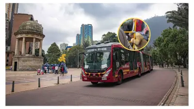 Hombre mayor provoca escándalo al hacer necesidades en bus de Transmilenio en Bogotá