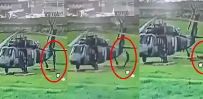 Impactante video capta el instante en que un rayo golpea a soldado junto a helicóptero militar en Popayán