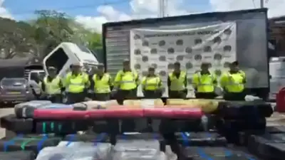 Incautan más de cinco toneladas de marihuana en camión robado en suroeste de Antioquia