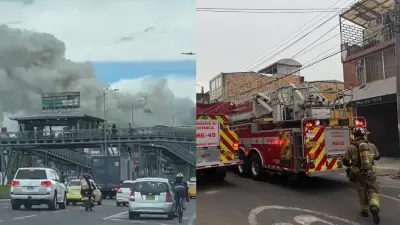 Incendio estructural en edificio de ocho pisos en Bogotá: Bomberos atienden emergencia