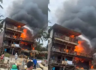 Incendio voraz arrasa cabañas turísticas en Mendihuaca, cerca del Parque Tayrona