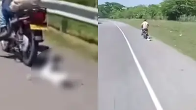 Indignación en Cesar: Hombre arrastra perro desde moto en movimiento en Bosconia