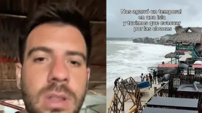 Influencer documenta evacuación traumática en Barú por fuertes lluvias y oleaje destructivo