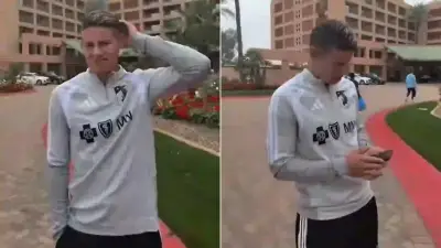 James Rodríguez sorprende al aceptar corte de cablero de barbero callejero en Estados Unidos