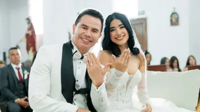 Jhonny Rivera y Jenny López sellan su matrimonio en Pereira con multitudinaria asistencia