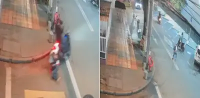 Joven arrastrado por cuadras tras robo de celular por motoladrones en Bogotá