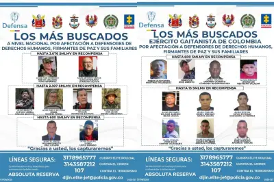 Ministerio de Defensa ofrece más de $5.300 millones por líderes de disidencias y ELN