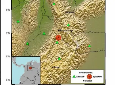 Nuevo sismo de magnitud 3.3 sacude Santander con epicentro en Los Santos