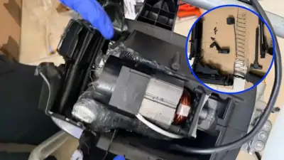 Partes de arma ocultas en hidrolavadoras llegan a Medellín desde Estados Unidos