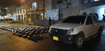 Policía incauta media tonelada de marihuana en Sevilla, Valle, tras persecución en carretera