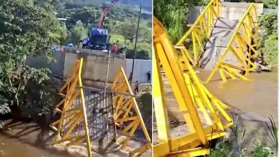 Puente El Triunfo en Moniquirá colapsa: seis personas resultan heridas tras desplome