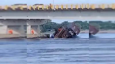 Remolcador se hunde en el Río Magdalena tras colisión con puente en Barrancabermeja