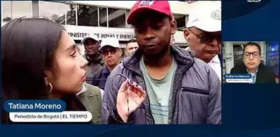 Sindicatos bloquean Ministerio de Minas en Bogotá por crisis del etanol y biodiésel