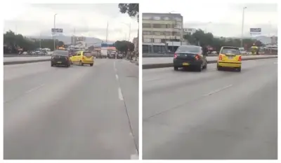 Taxista de Bogotá protagoniza grave episodio de intolerancia vial en la avenida NQS