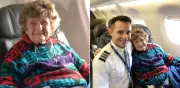 Abuela de 88 años cumple sueño al volar por primera vez con su nieto piloto