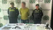 Capturan en Tunjuelito a hombre con arma, estupefacientes y cocina para procesar droga