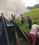 Héroes en uniforme: Policías y vecinos controlan incendio forestal en Calamar, Bolívar