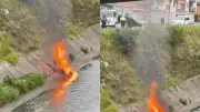 Motociclista incendia su vehículo tras recibir tres comparendos en Bogotá