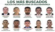 Policía de Bucaramanga revela cartel con los 14 más buscados por crímenes graves