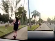 Policía de Cali investiga a dos uniformados por acoso a mujer y su hija en patineta eléctrica