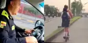 Policías de Cali investigados por insultar a madre e hija en patineta eléctrica en carril MIO