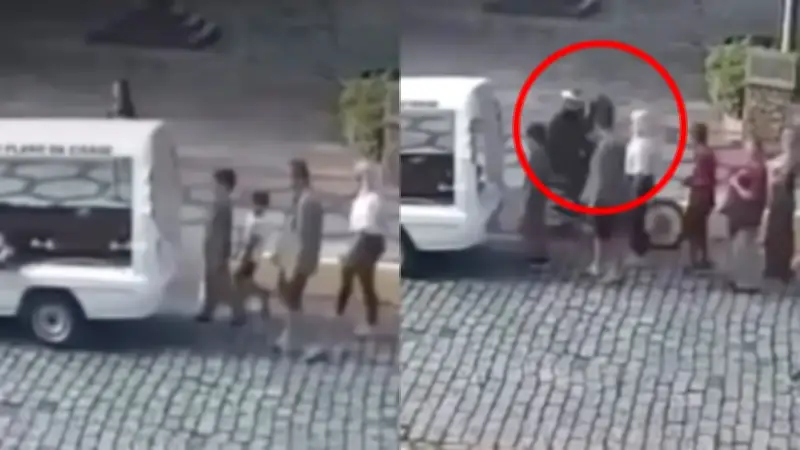 Modelo atacada durante funeral de su madre: cámaras captaron agresión violenta